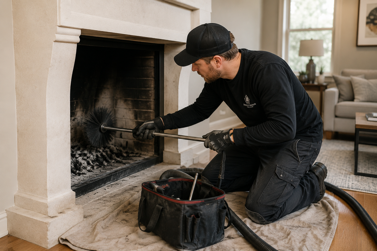 Wood-Burning Chimney & Fireplace